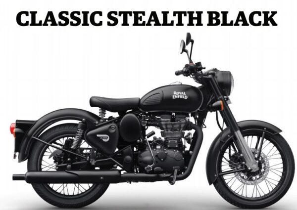 Royal Enfield Classic 500 Stealth Black Price Mileage Weight Specs Top Speed Review & Images