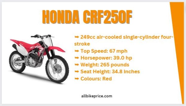 Honda CRF250F Top Speed, Price, Specs Review