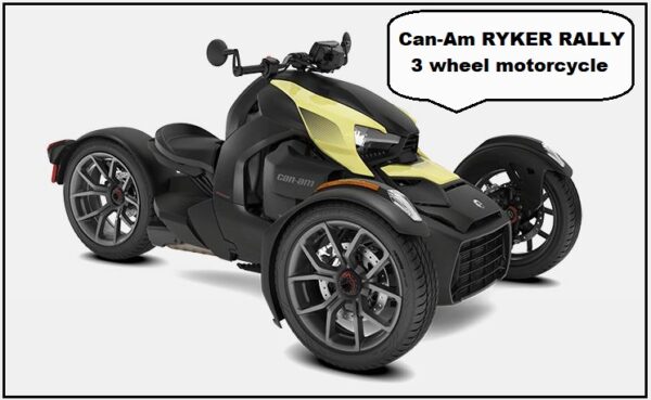 Can-Am RYKER RALLY 3 wheel motorcycle Price, Specs, Top Speed, Review, Seat Height, Weight, Horsepower