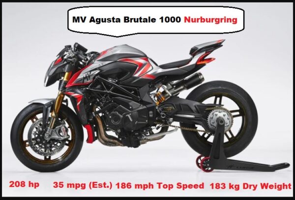 MV Agusta Brutale 1000 Nurburgring Top Speed, Price, Specs, Review, Weight, Seat Height, MPG, Horsepower